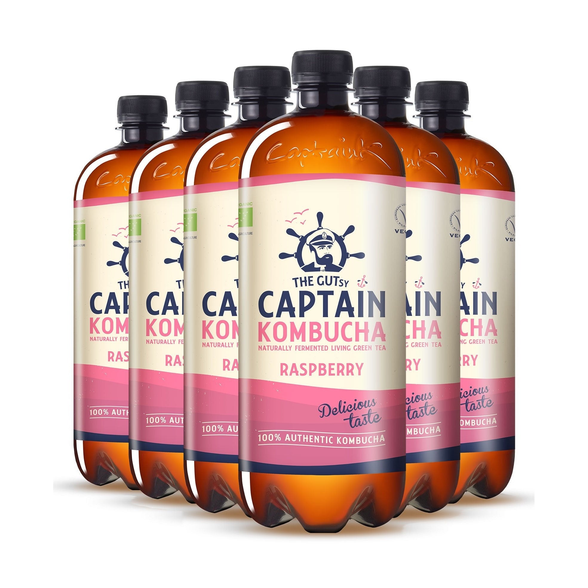 GUTsy Captain Kombucha - Framboos 6 x 1L