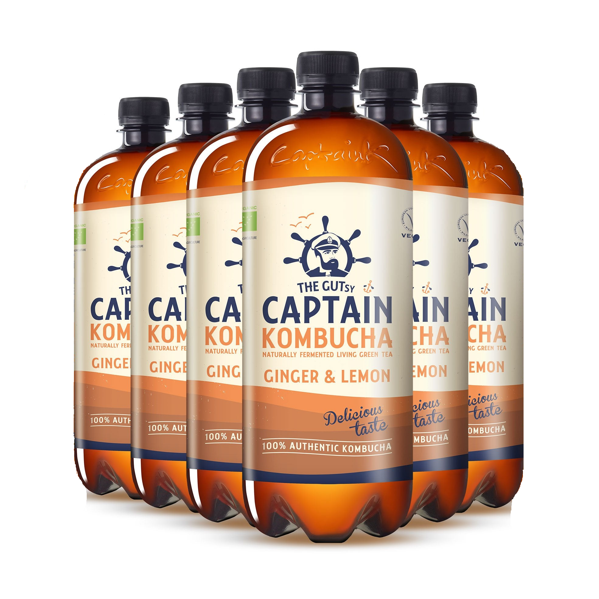 GUTsy Captain Kombucha - Gember en Citroen 6 x 1L