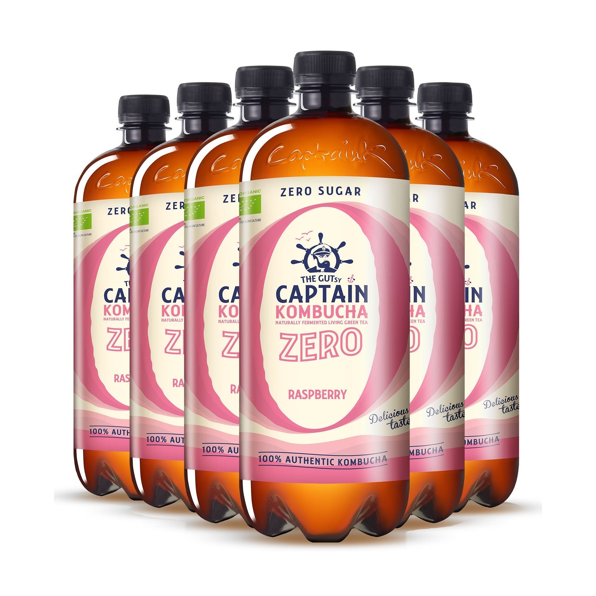GUTsy Captain Kombucha Zero - Raspberry 6 x 1L