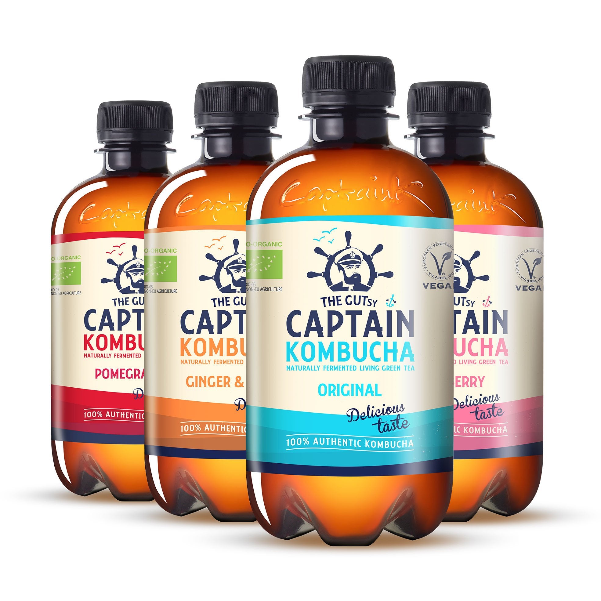 GUTsy Captain Kombucha - Proefpakket 4 x 400ml