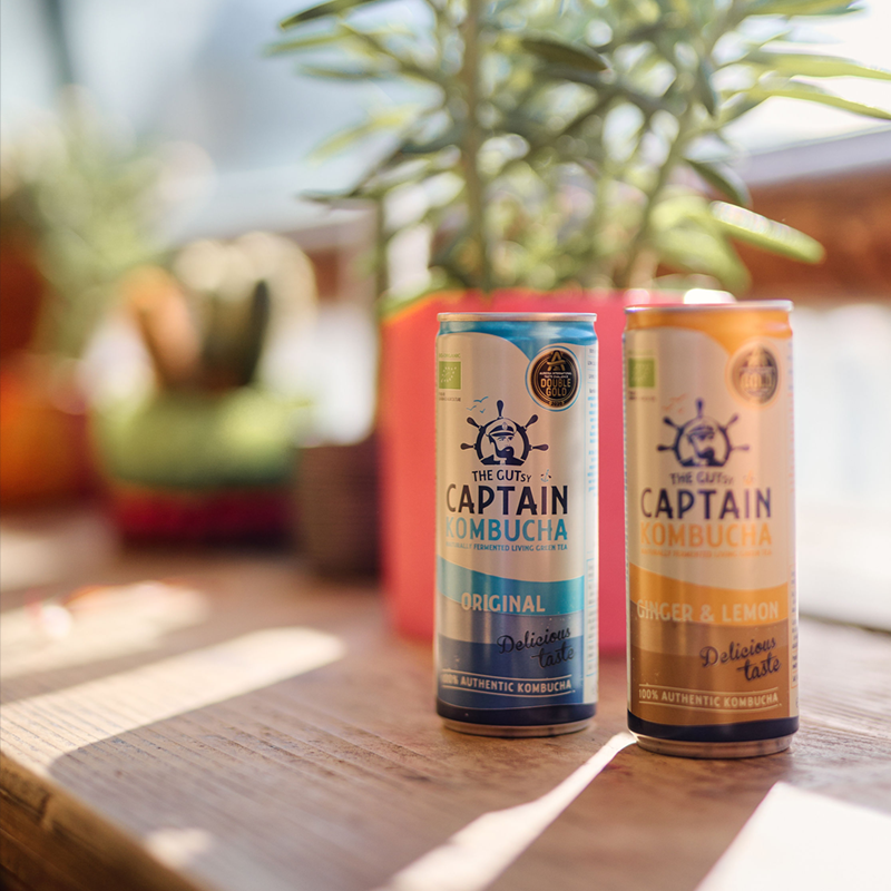 GUTsy Captain Kombucha - Multi-Smaak pak CANs 20 x 250ml