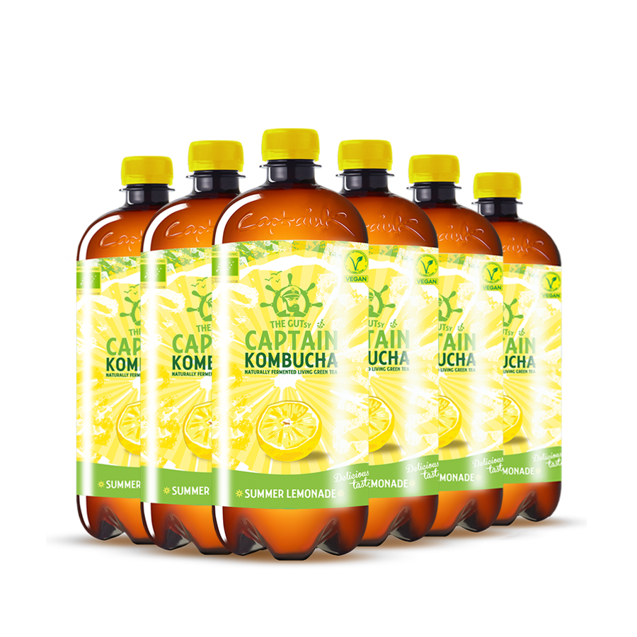 GUTsy Captain Kombucha - Zomerse Limonade 6 x 1L
