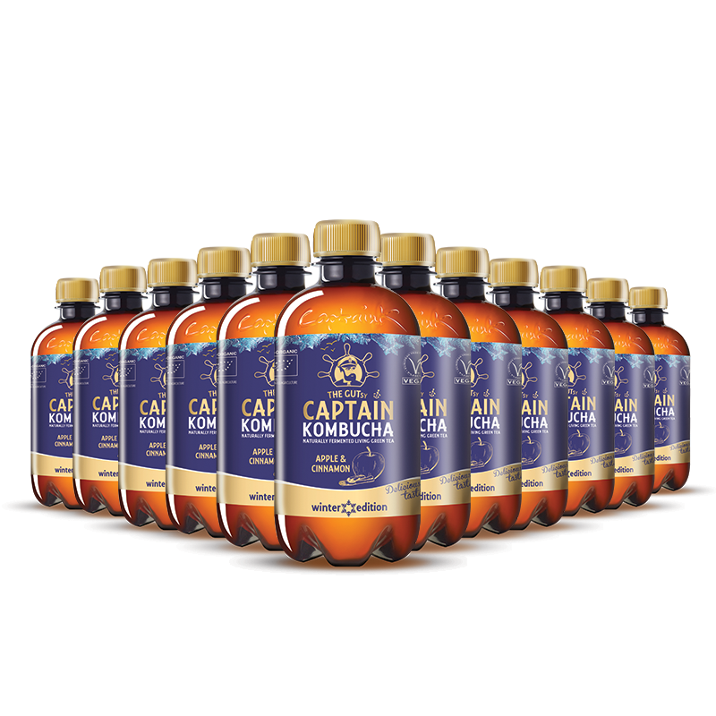 GUTsy Captain Kombucha - Appel en Kaneel - 12 x 400ml